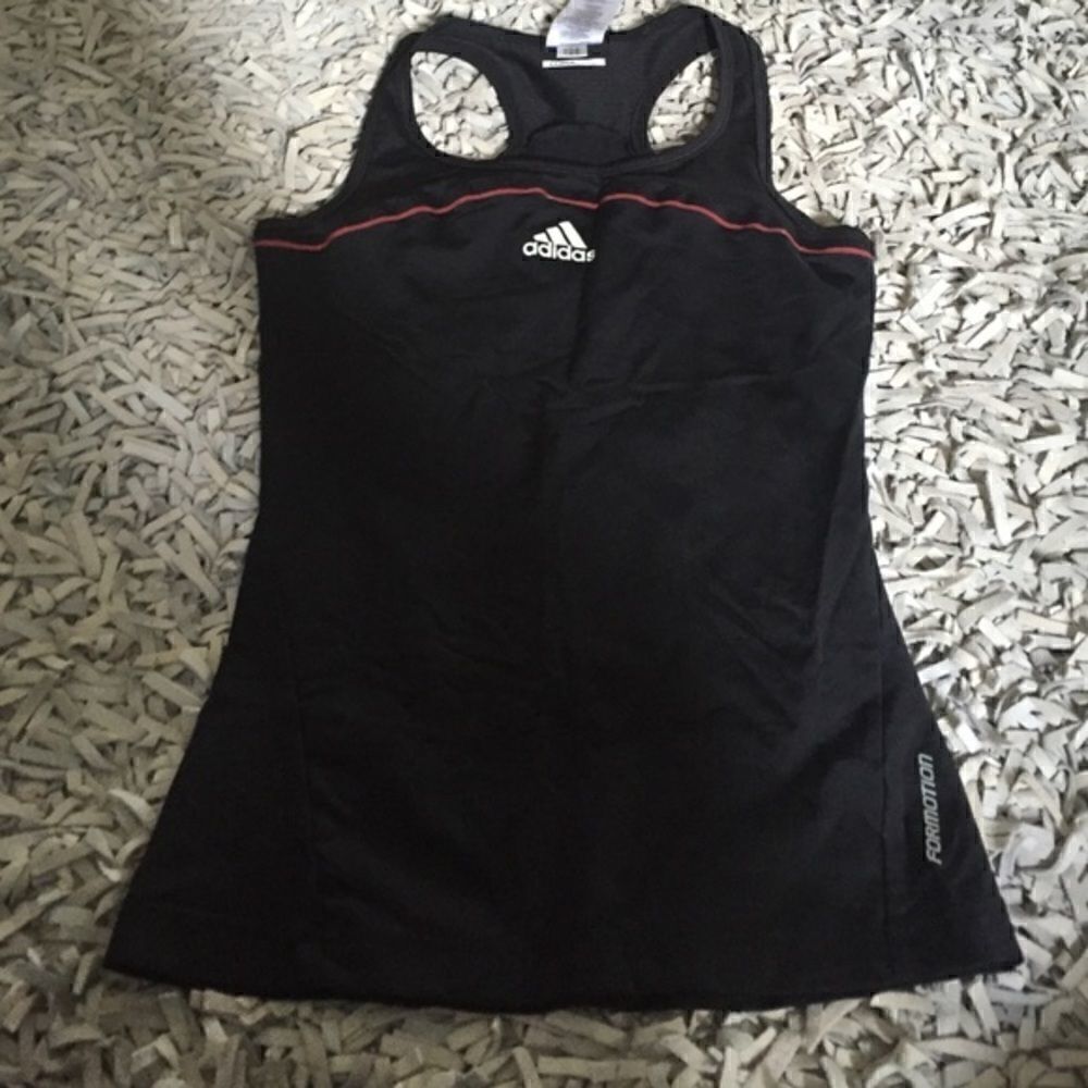 NWOT Black with red stripe Adidas tank top